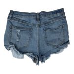 PINK - Victoria's Secret  size 12 / 29  super short Blue Distressed Jean Shorts den Photo 1