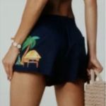 ONIA  Shorts Womens Large Navy Blue Shadown Aleen Paradise Hut New Photo 7