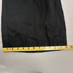 Eileen Fisher  Womens Pants Black Organic Linen Crop Side Zip Wide Leg Size Lg Photo 5