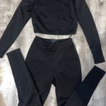 Guess by Marciano 3-piece Long Sleeve Crop Top Plus Scarf And High Waisted Legging Set  Photo 2