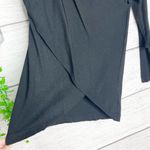 White House | Black Market WHBM Black Wool Cashmere Blend Wrap Surplice Draped Sweater Tunic Top Size XS Photo 3