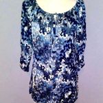 Michael Kors  100% silk blue patterned Mini dress Photo 0
