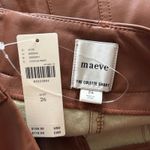 Maeve NWT Anthropologie  Colette Brown Faux Leather Shorts Minimalist Luxe Sz 26 Photo 4