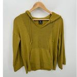 Nike  Dri-fit Sweatshirt Women XS Mustard Yellow Hoodie Cut Off Yoga Fringe Photo 0