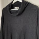 Everleigh Top Tunic Cowl Neck Black Soft Rib Knit Cozy Casual Long Sleeve Size XS Photo 2