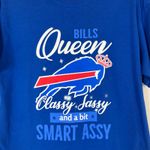 Gildan Buffalo Bills Queen Blue Short Sleeve Tee Shirt 100% Cotton Womens Medium Photo 1