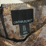 Cynthia Rowley Gold and Black Mini Dress Size 8 Photo 1