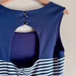 Altar'd State Altar’d State Navy and White Striped Open Back Sleeveless A-Line Dress Sz Large Photo 6