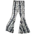 Womens White Black NEW Snakeskin Western Flare Leggings Pants Snake Print Sz 1X Photo 1