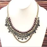 Silpada KR Kelsey and Ryane Brass & Purple Stones Necklace Photo 0