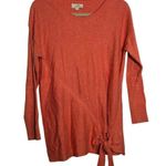 Loft Outlet Salmon Crewneck Knit Knot Bottom Blouse Top Shirt Size Small Photo 0