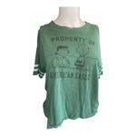 American Eagle Short Sleeve green tee with snoopy graphic T Photo 2