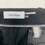 Calvin Klein Black Flat Front Trousers Sz 14 Photo 5