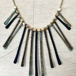 Multicolor gold tone " stick" Necklace Photo 2