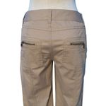 Cache Dark Beige Animal Trim Snap Embellished Pant New Crop Stretch $88 NWT Photo 4