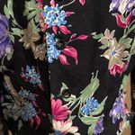 Floral Long Sleeve Dress with Bow Black Size 4 Photo 9
