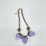 BaubleBar  Aqua‎ trio rhinestone statement necklace antiqued chain Photo 6