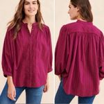 Anthropologie  Pilcro Tavi Boho Embroidered Button Down Top Photo 1