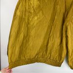 Vtg Y2K 100% Silk Satin Bomber Jacket Sz Medium Gold Yellow Photo 15