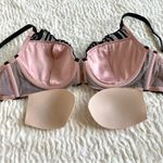 Victoria's Secret NWOT Lace Satin Lightly Lined Plunge Bra 32DD Black Coquette Photo 8