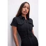 Good American NWT  Fit For Success Petite Black Denim Jumpsuit Size Medium Photo 10