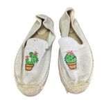 Soludos Women's Canvas Espadrille Flats Cactus Embroidery 8.5 Casual Southwest Photo 3
