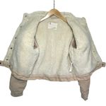 Anthropologie PILCRO Women’s Shrunken Sherpa Lined Tan Corduroy Jacket Photo 4