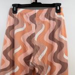 Princess Polly  Latiana 70's flare pants multicolor wave pattern retro sz 10 Photo 3