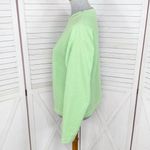 Exist Fleece Lined Terrycloth Knit Crew Neck Sweatshirt Lime Green Small Photo 1