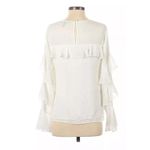 White House | Black Market Ruffle Tiered Sleeve Blouse Top Elegant Womens Size 10 Photo 1