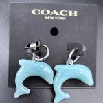 Coach  Aqua Dolphin Earrings Photo 4