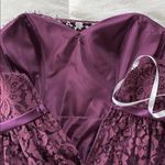 Christina Wu Lace Strapless Formal Dress Purple Size 12 Photo 3