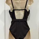 We Wore What Danielle One Piece Swimsuit Belted High Leg Underwire Black Large Photo 5