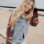 Beach To Reef oversized, Aztec sleeve denim jacket medium Blue Photo 0