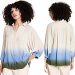 Rachel Comey NEW  X Target Size Large Blue Dip Dye ombré Relaxed Fit Top Blouse Photo 1