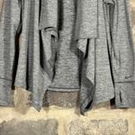 Nike Dri-FIT Women's Gray Open Front Cardigan Thumb Hole Athletic Jacket Photo 2