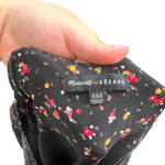 Madewell et Sezane Elly Silk Floral Shirtdress Black Red Long Sleeve Size XXS Photo 9