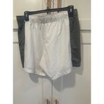 Nike  Dri Fit Athletic Shorts Women's Gray M White Running Gym Just Do It Photo 3