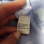 Nine West Downtown Periwinkle camo blouse size small Photo 7