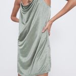 ZARA Satin Green Mini Dress Photo 0