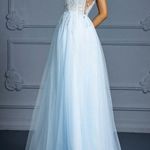PromGirl Gorgeous Baby Blue Sequin Formal Gown Photo 1