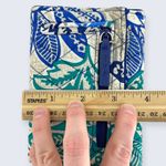 Vera Bradley  Santiago (Summer 2017) Blue Gray Teal Small Trifold Snap Wallet Photo 7