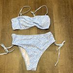 SheIn NEW Light blue cloud print size medium bikini great for vacay and beach Photo 0