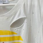 Daydreamer  by Free People Distressed Yosemite Tee Shirt White Sz Small Photo 4