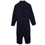 Moskiddos Linen Jumpsuit Coverall Long Sleeve Navy Blue Size M Photo 4