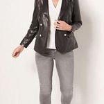 Candace Cameron NWOT Bure Regular Faux Leather Blazer sz Small Photo 2