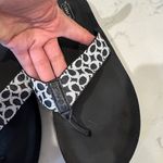 Coach  Jessalyn Signature Monogram Black Flip Flops Sandals thick sole Y2K preppy Photo 6
