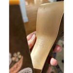 Perugia Olive Green & Pink Embroidered Platform Heels Size 8 Photo 6