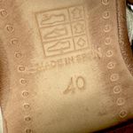 Spiral | Size 9 | VINTAGE Cream Studded Buckle Strap Leather Pointed Toe Booties Gold Photo 9