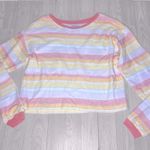 Haute Hippie  Women’s Striped French Terry Long Sleeve Sweatshirt Photo 0